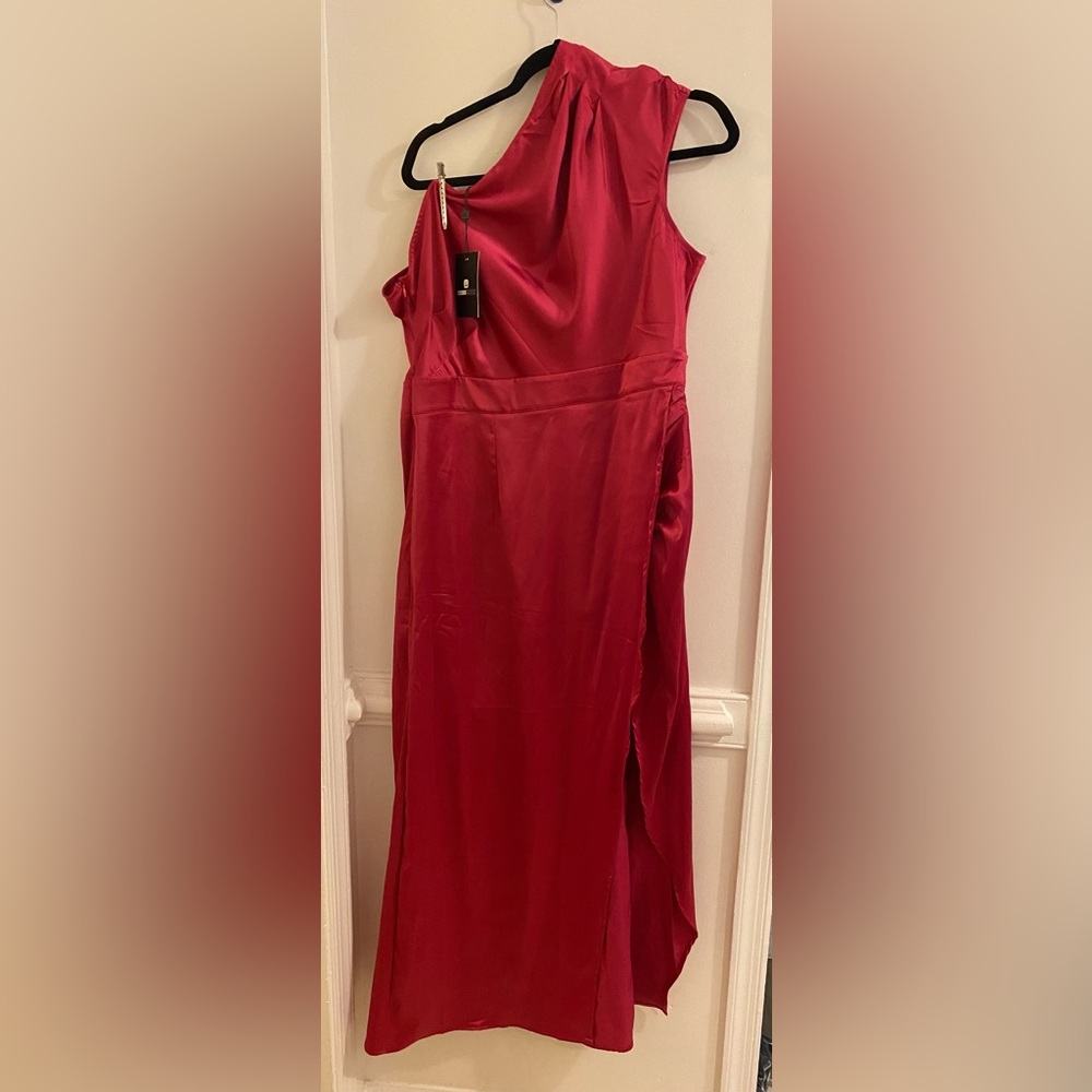 STYLEWE Satin Slip Dress with High Side Slit